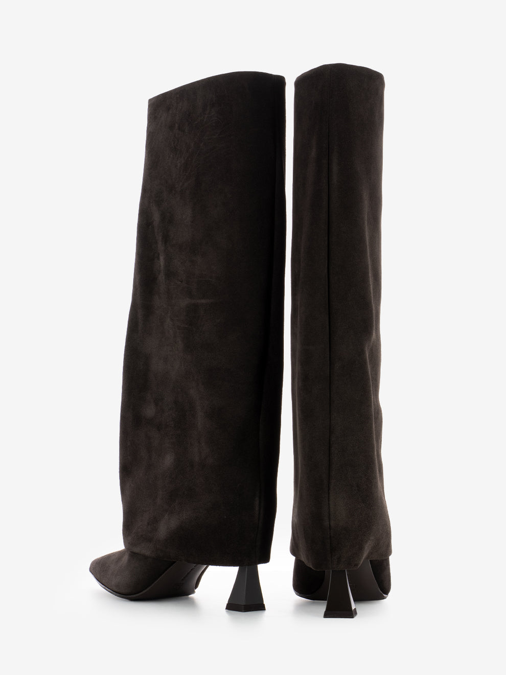 Stivali in camoscio soft ebano