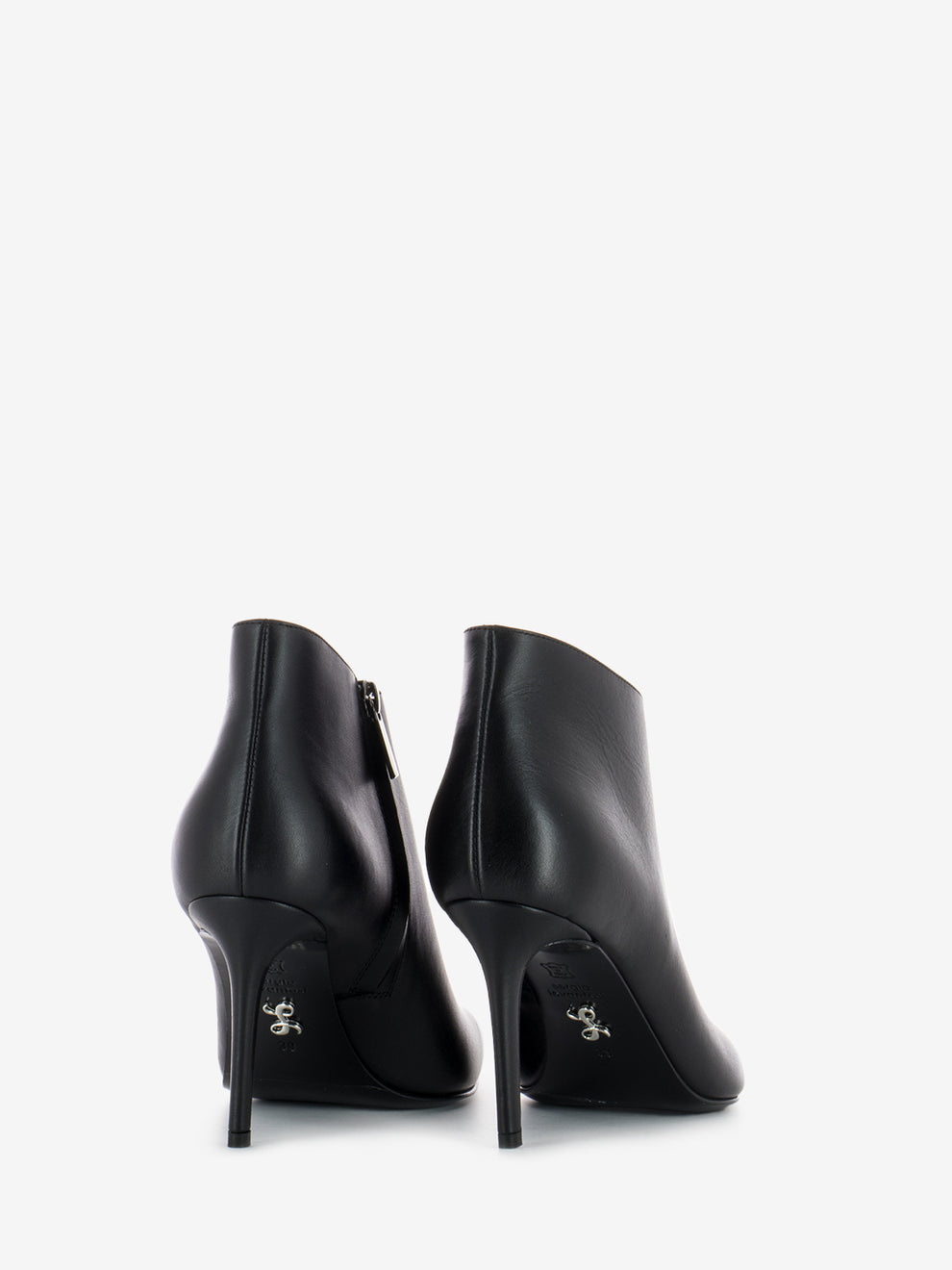 Delia black cashmere ankle boots