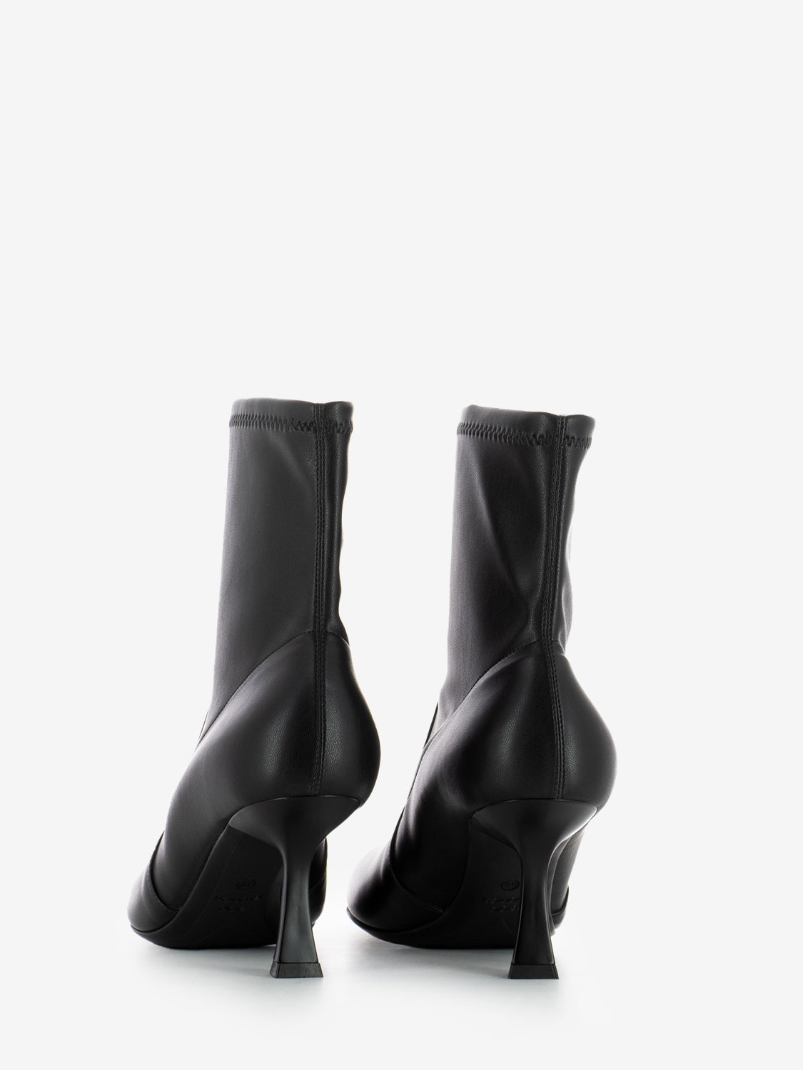 Janet black leather ankle boots