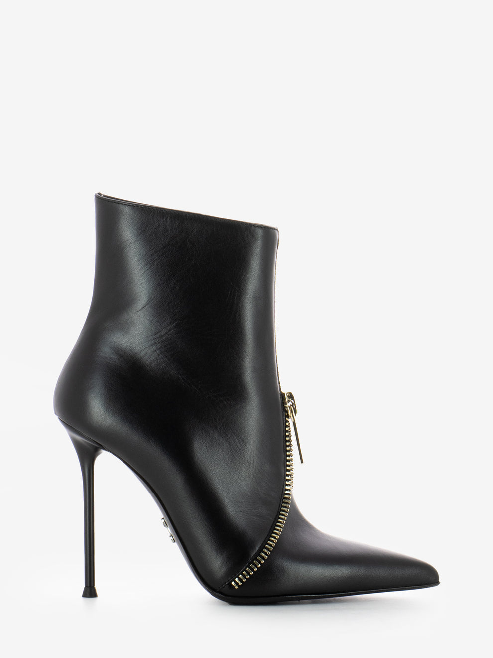 Luana ankle boots in leather with black zip