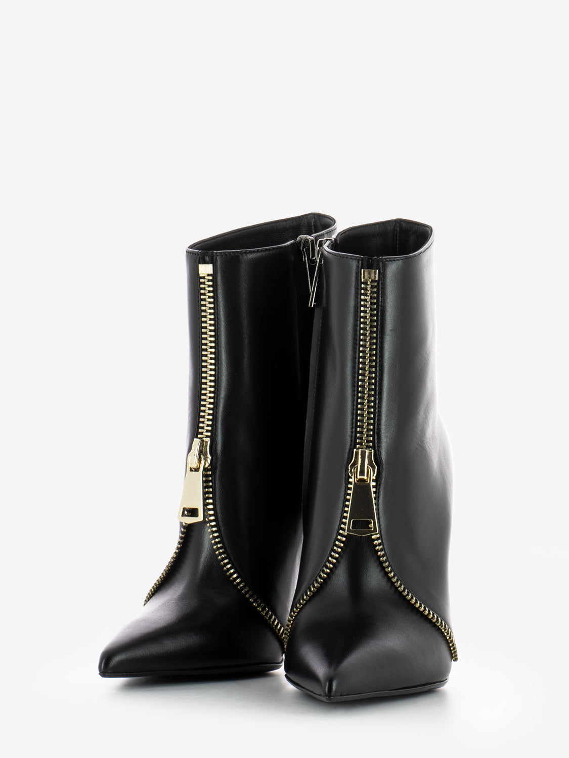 Luana ankle boots in leather with black zip