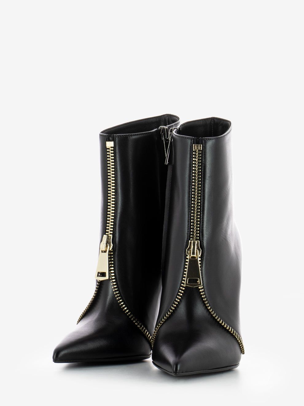 Luana ankle boots in leather with black zip