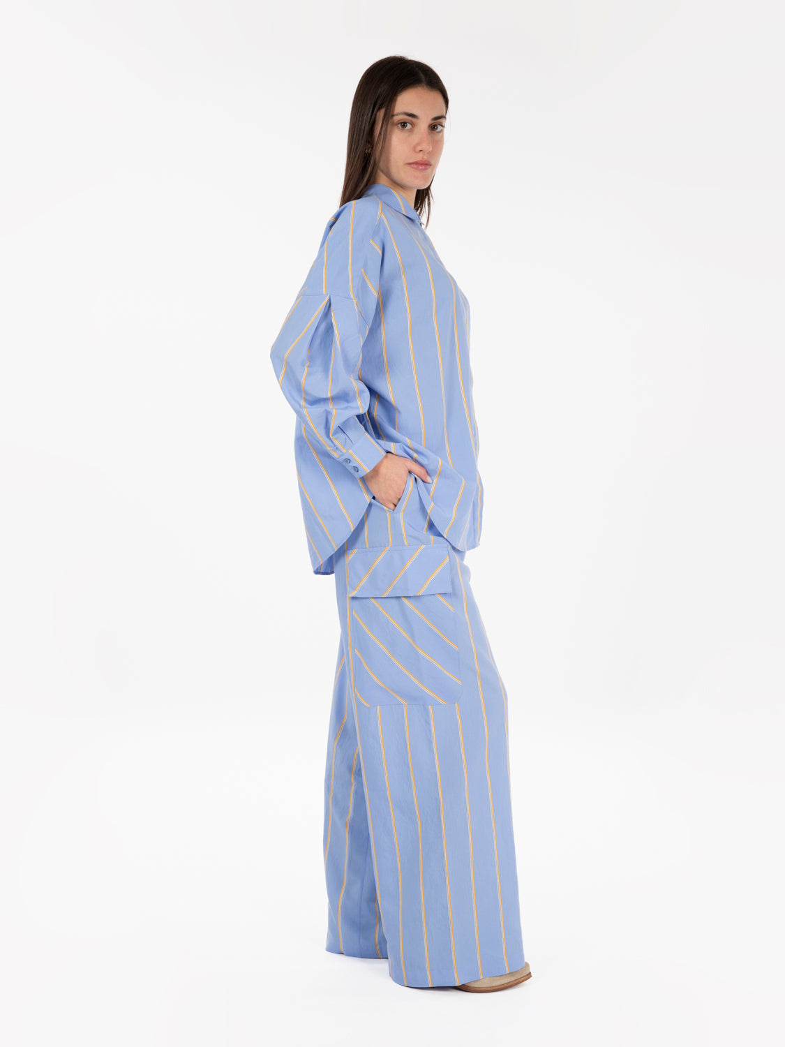 Celona light blue striped shirt