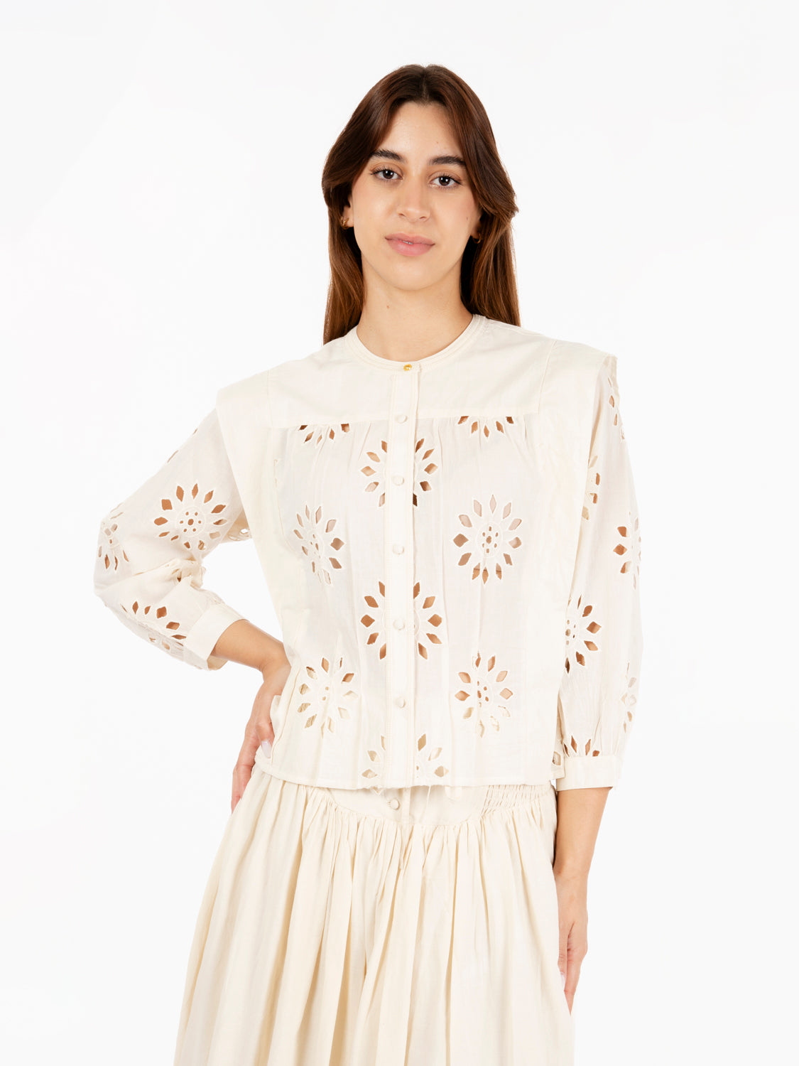 Soleia fleur de sel beige shirt