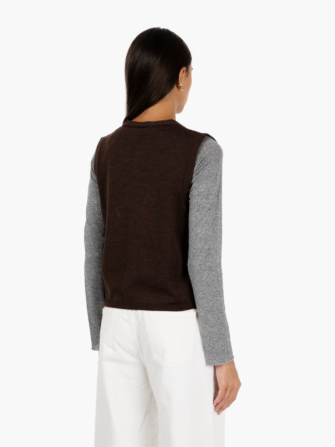 Gilet in maglia coffea
