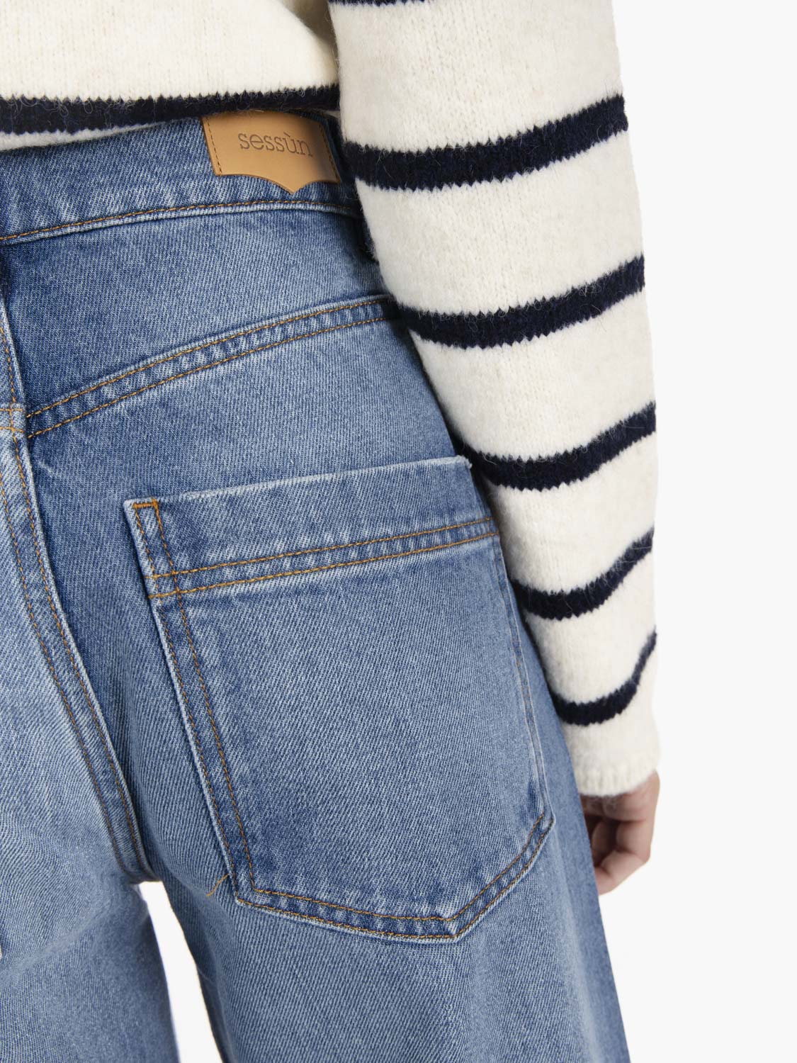 Jeans straight leg stone blue