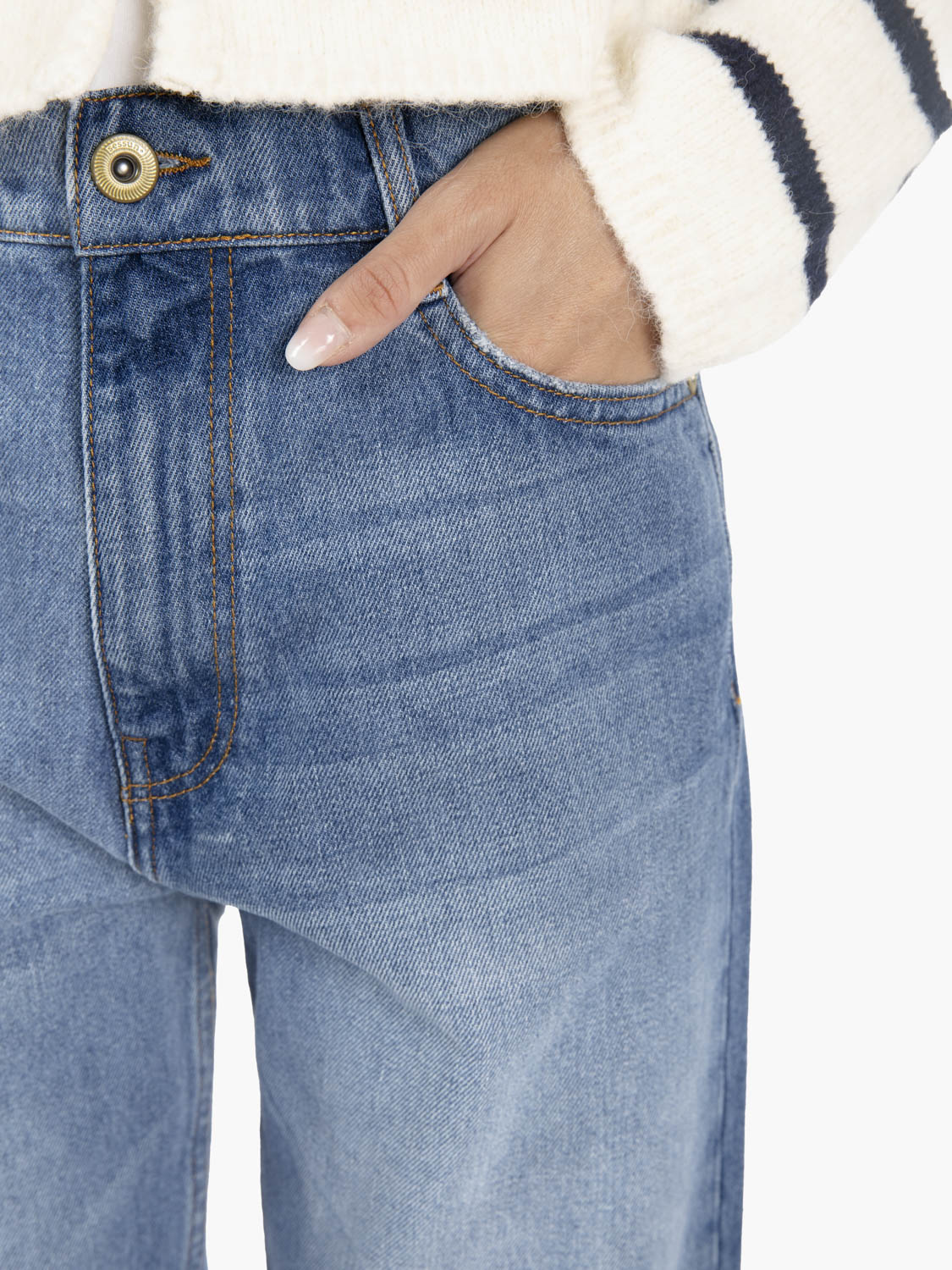 Jeans straight leg stone blue