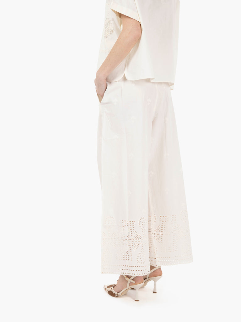 SESSUN - Pantaloni Isla brody fleur de sel