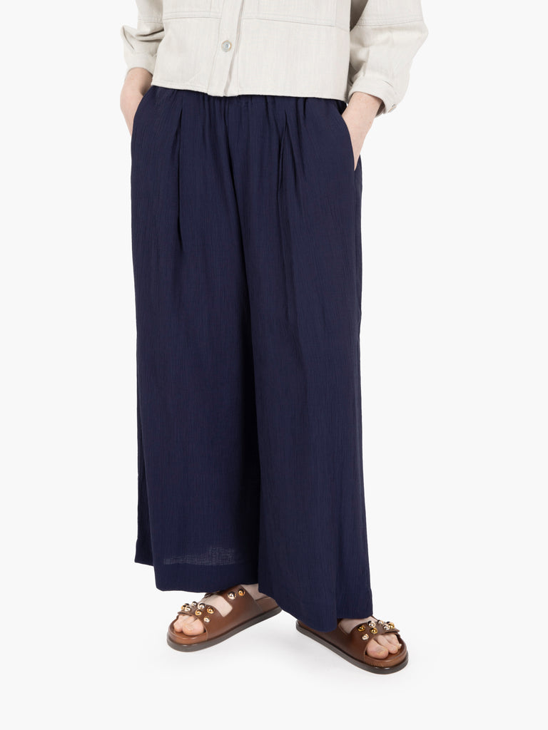 SESSUN - Pantaloni Isla minima bleu de chine