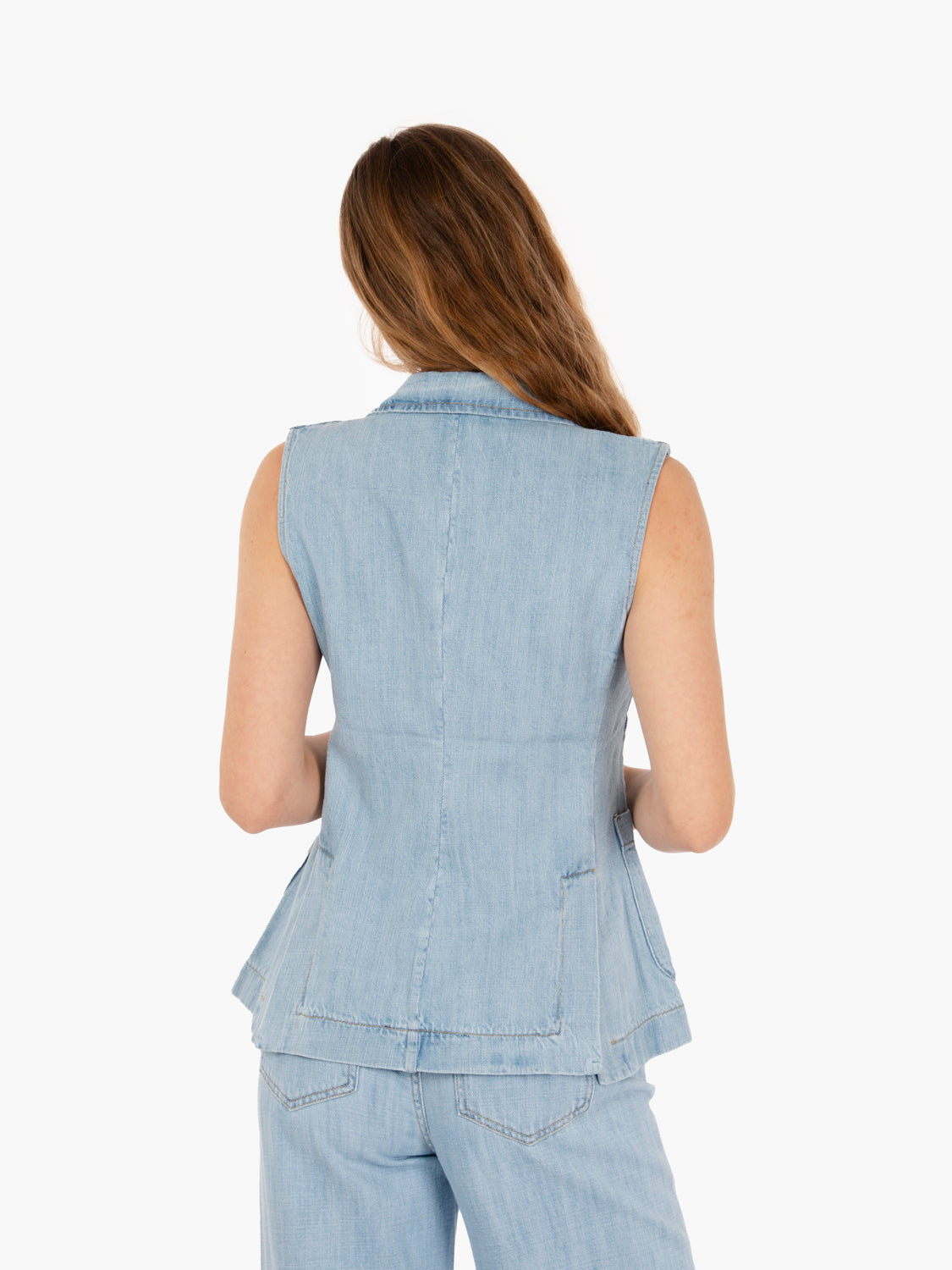 Gilet blazer Japan denim stone bleach