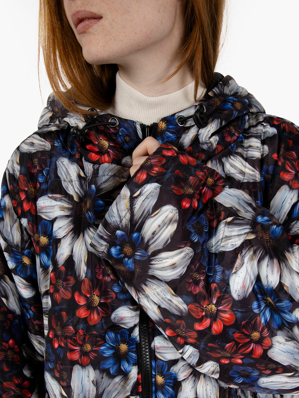 Jolene multicolor hooded down jacket