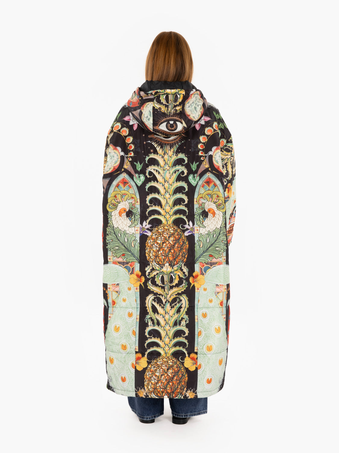 Piumino lungo Eden multicolor