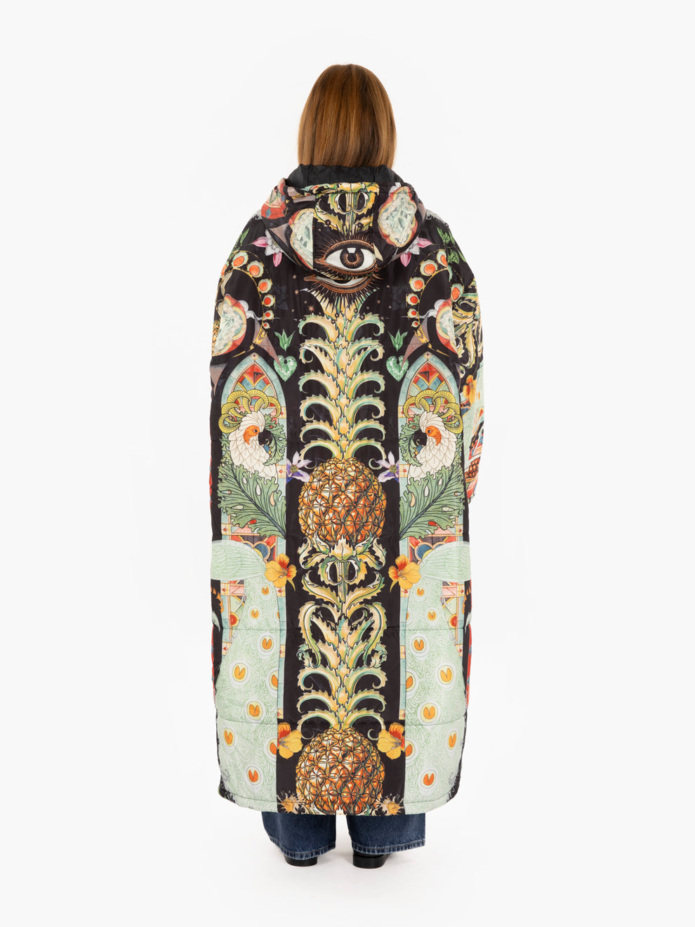 Piumino lungo Eden multicolor