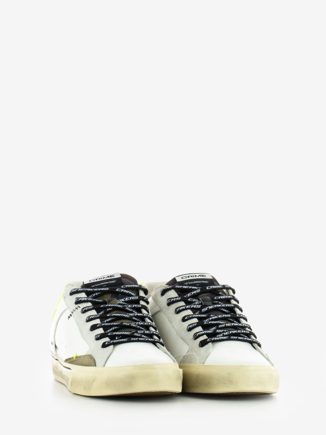 Distressed deconstructed white sneakers