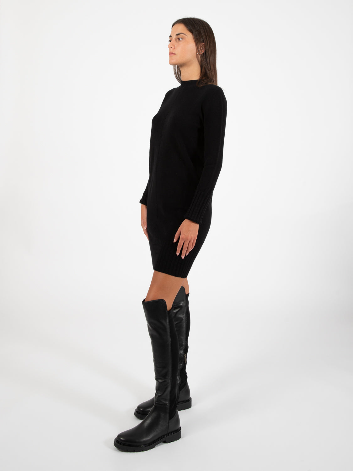 Black Midi Knit Dress