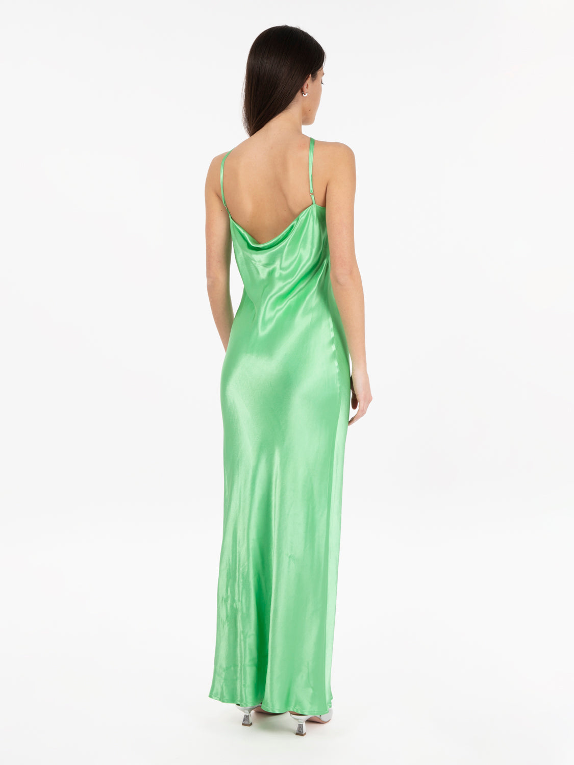 Long mint viscose dress