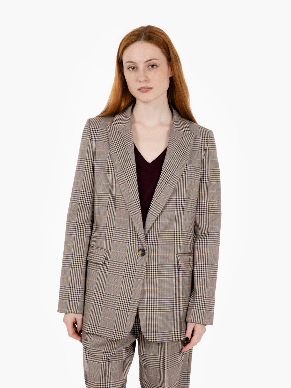 Blazer check monopetto multicolor