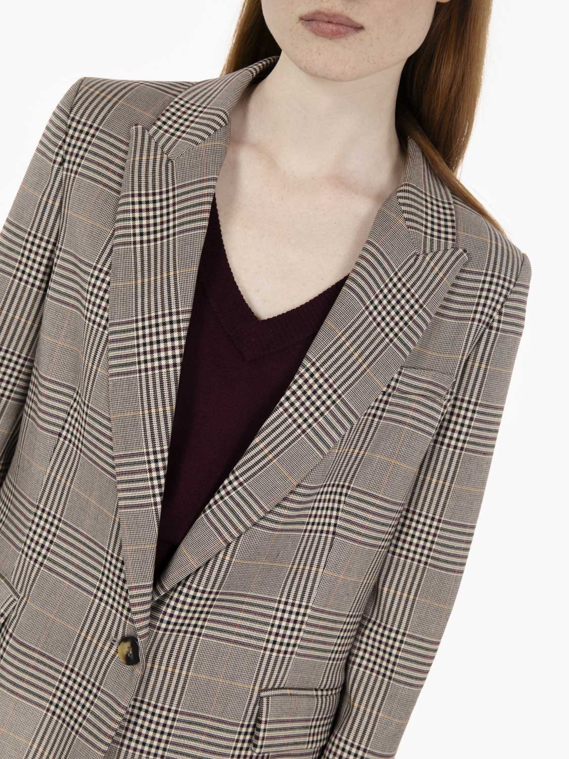 Blazer check monopetto multicolor
