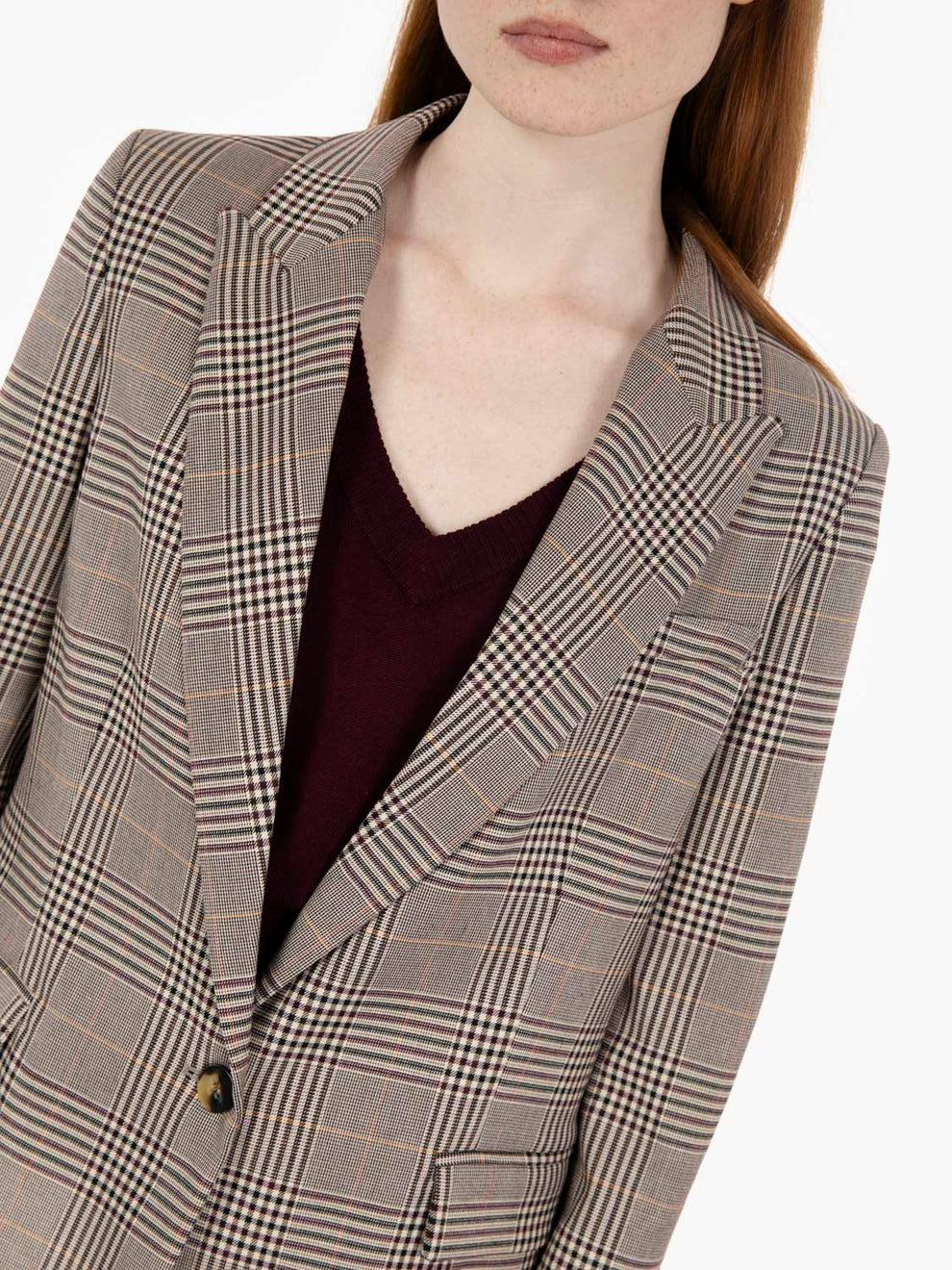 Blazer check monopetto multicolor
