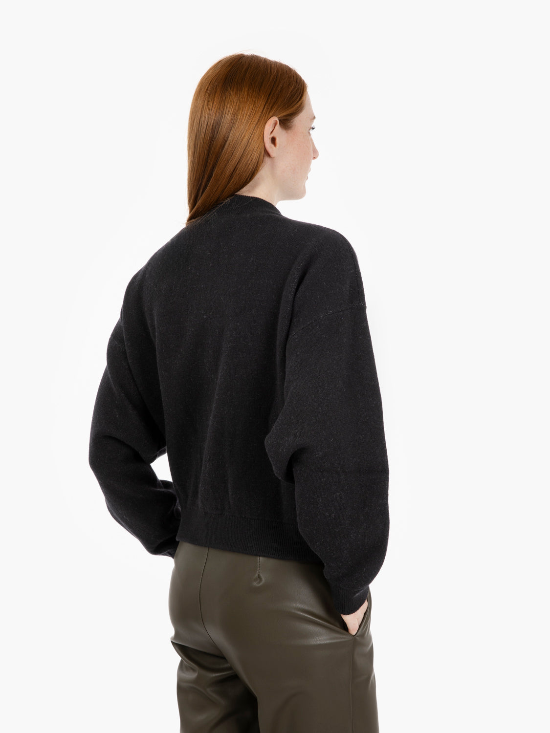 Bomber in maglia nero