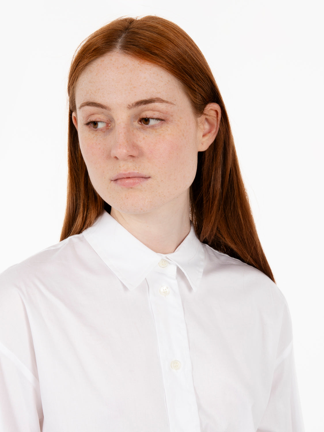 White cotton oversized shirt