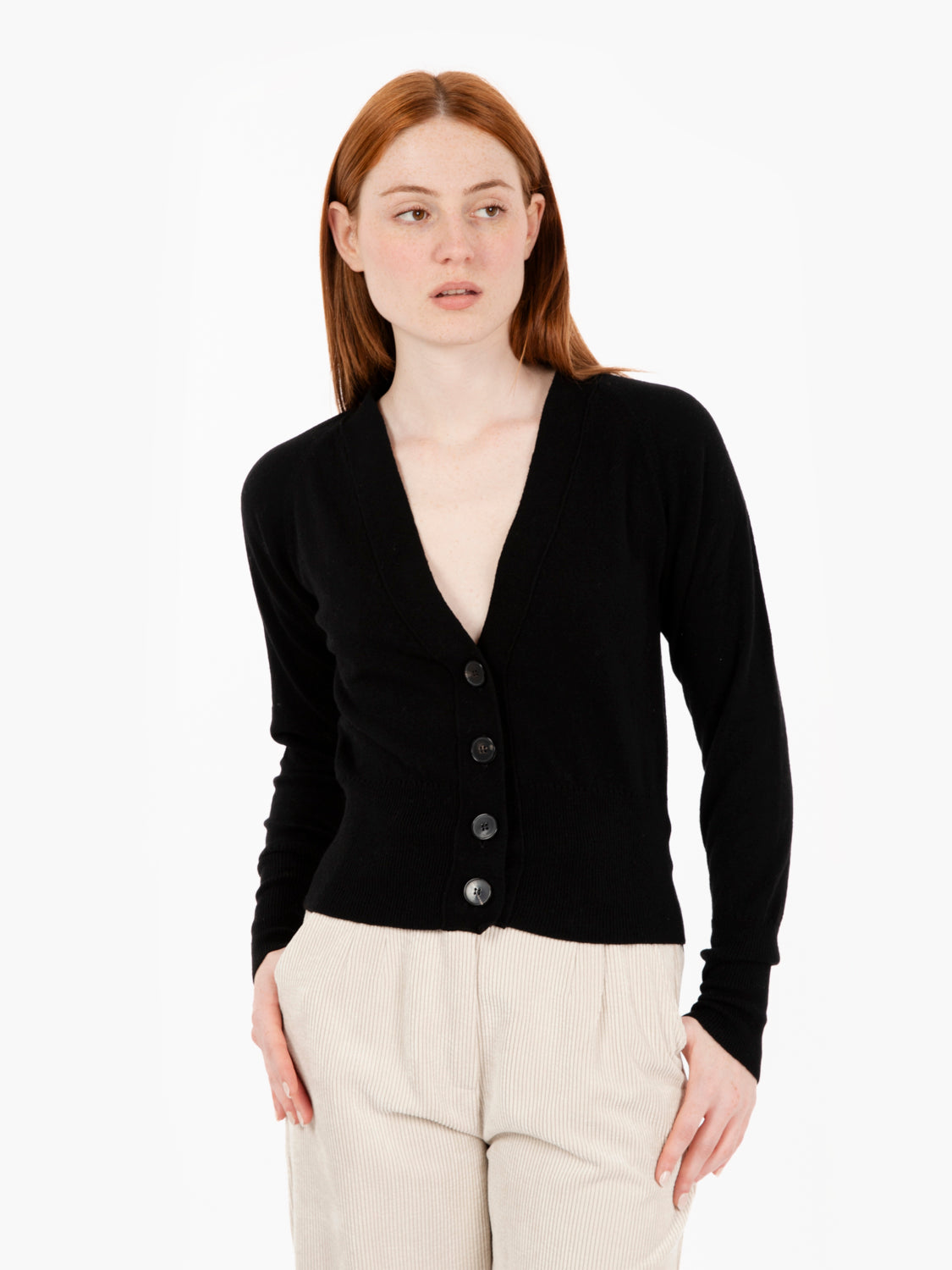 Black Button Up Cardigan