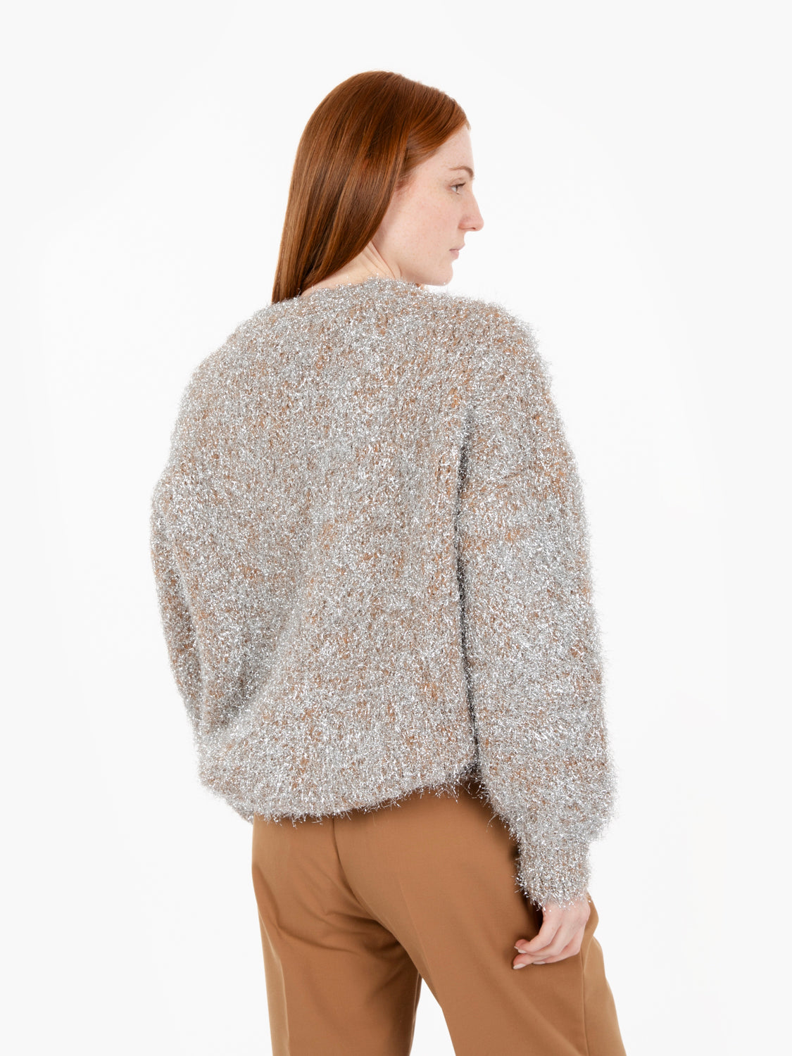 Silver lurex cardigan