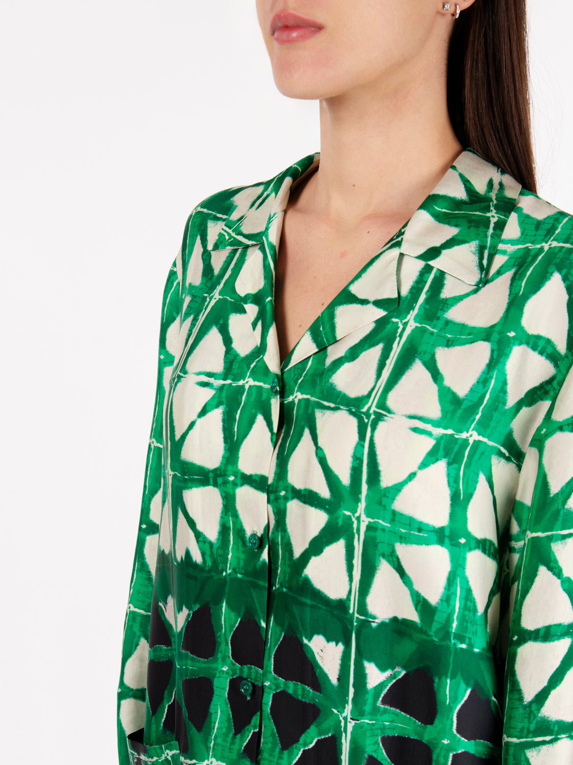 Camicia in fantasia verde