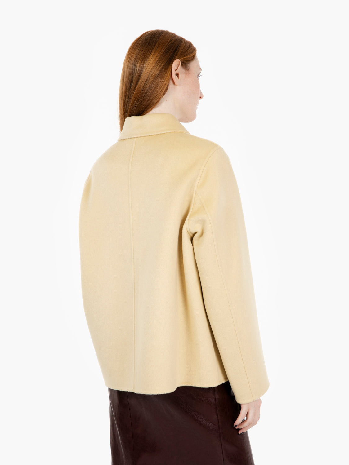 Giacca in lana e cashmere banana
