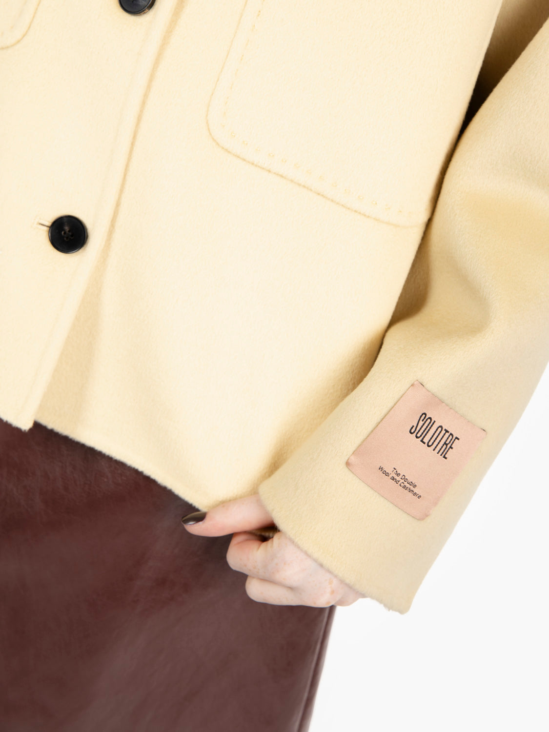 Giacca in lana e cashmere banana