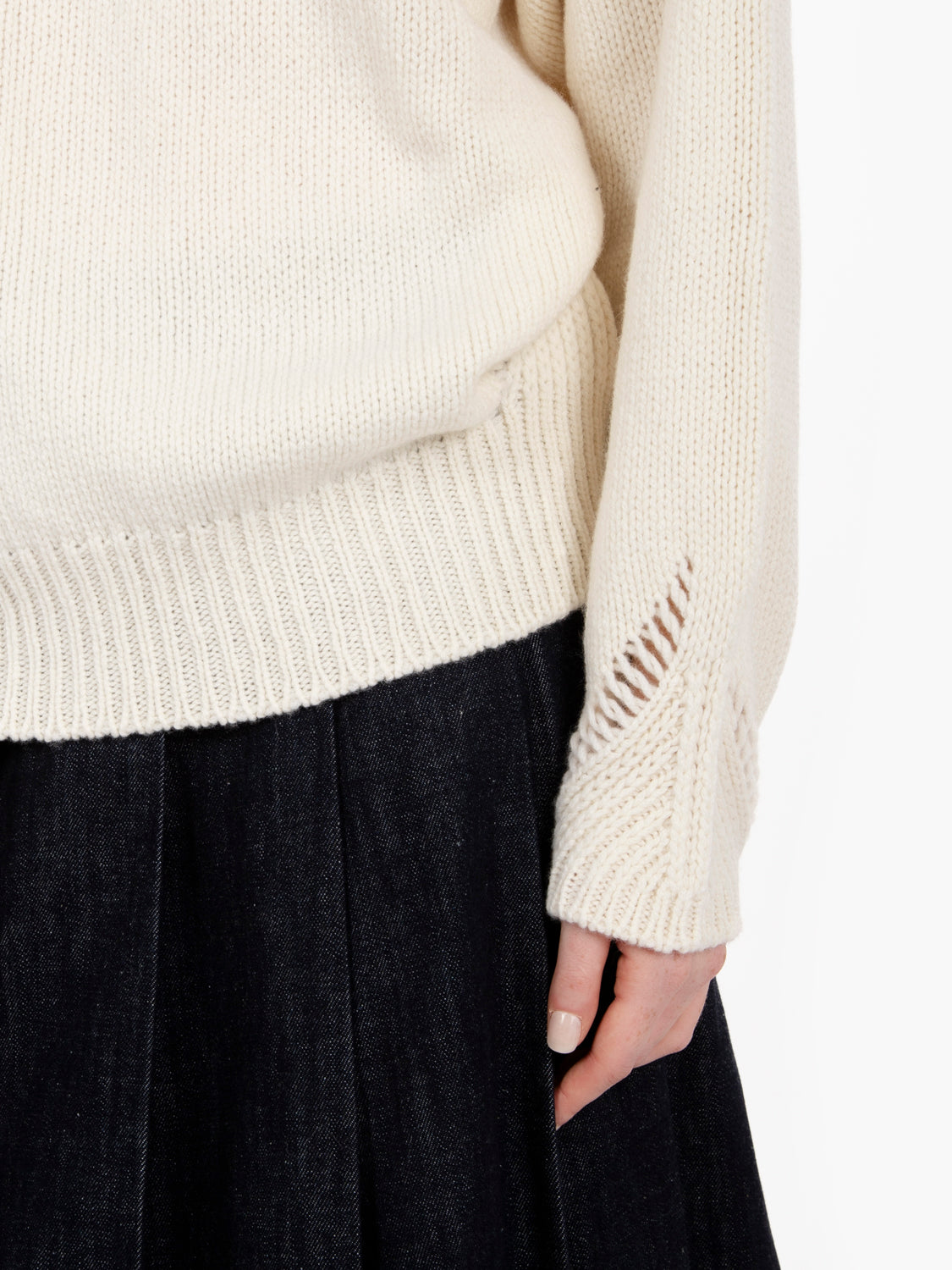 Cream turtleneck sweater