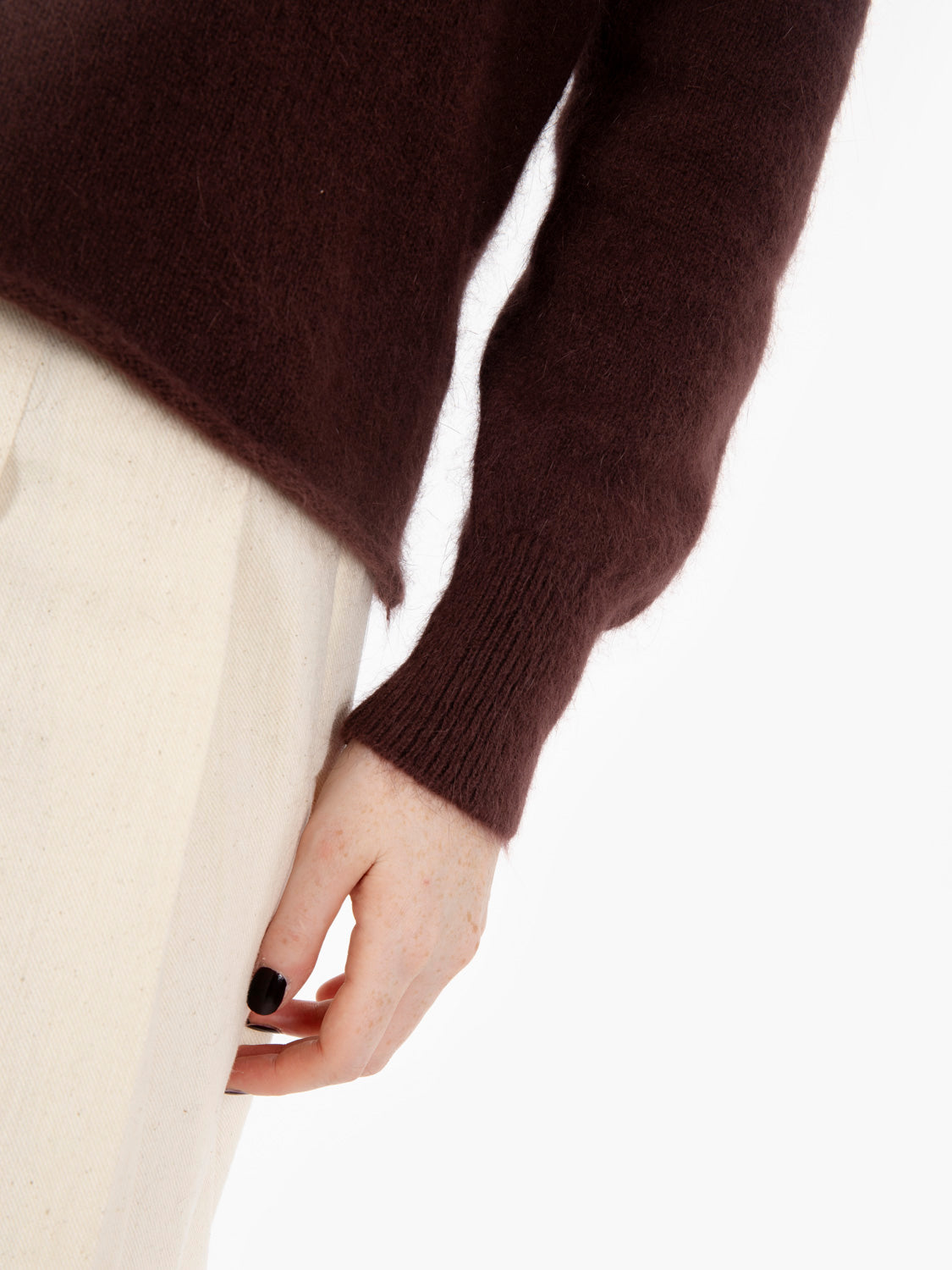 Maglione con scollo a v fondente
