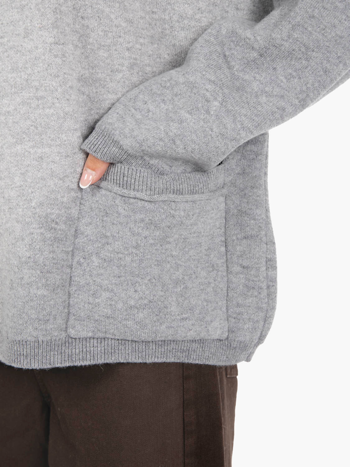 Maglione con tasche alluminio