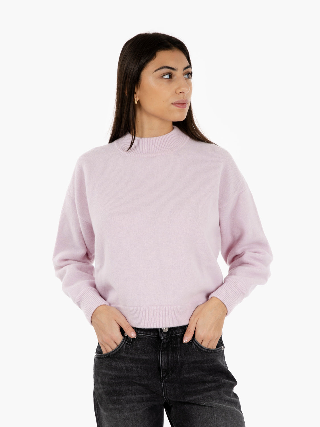 Maglione girocollo confetto