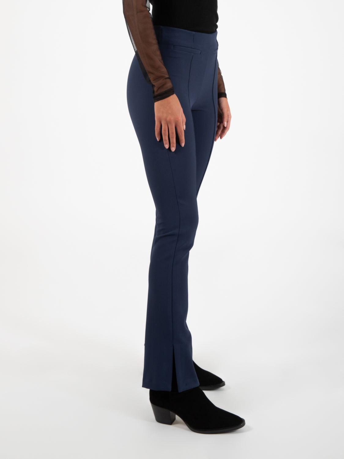 Pantaloni flare navy