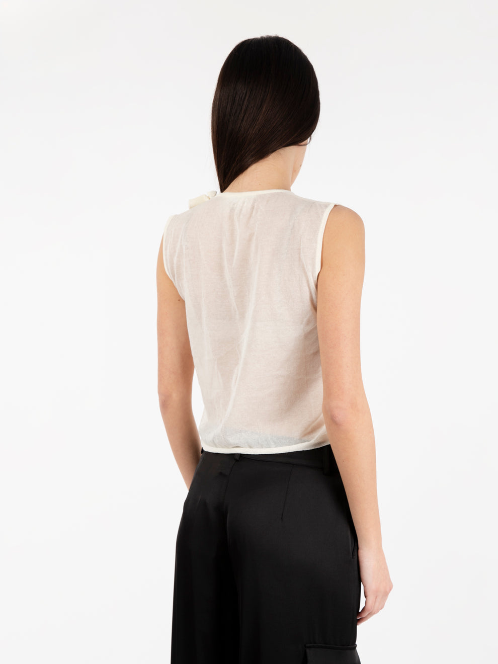 Coconut ruffle top
