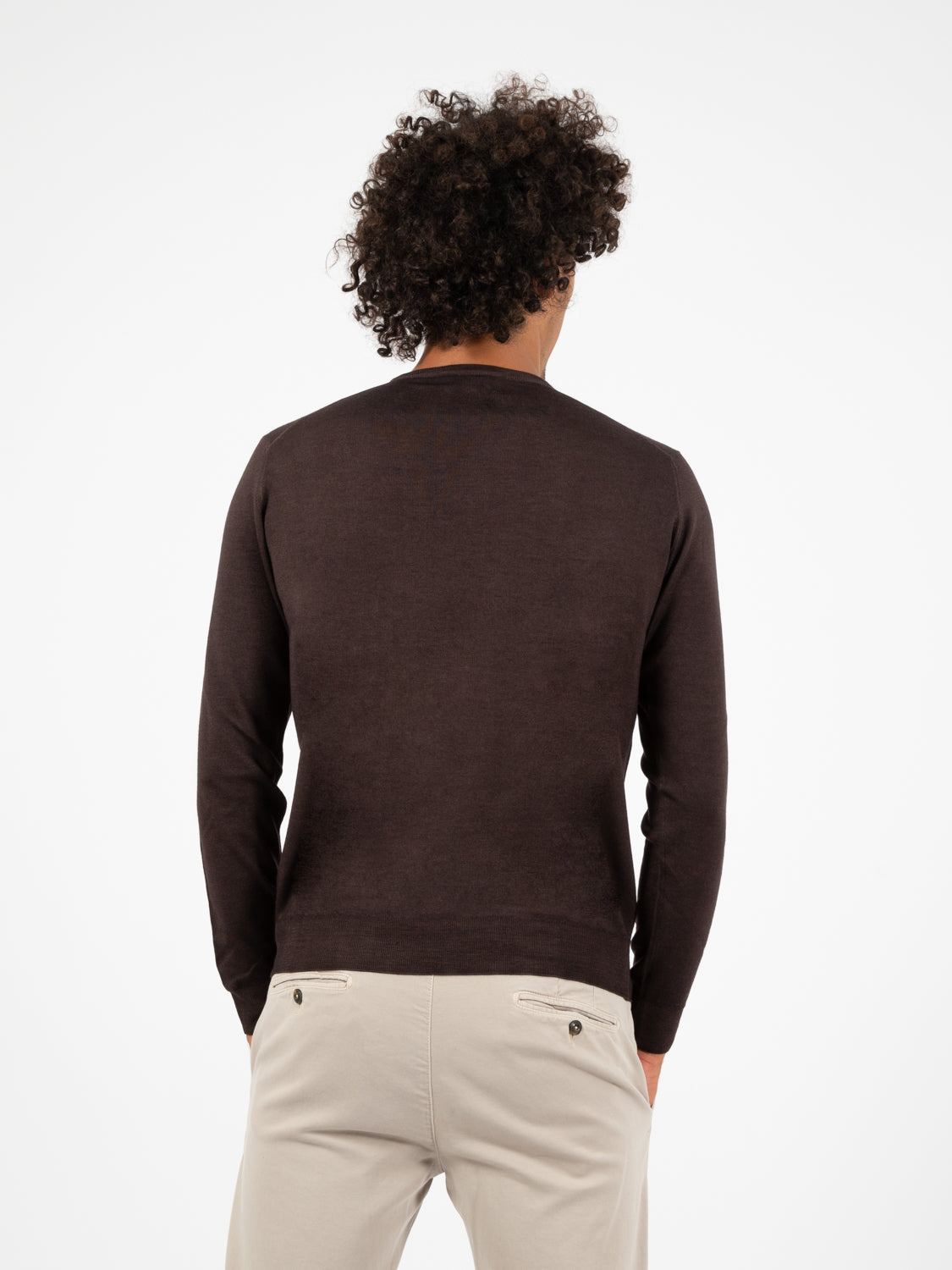 Maglione leggero girocollo granato / amaranto