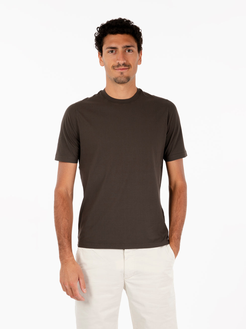 T-shirt in cotone testa di moro