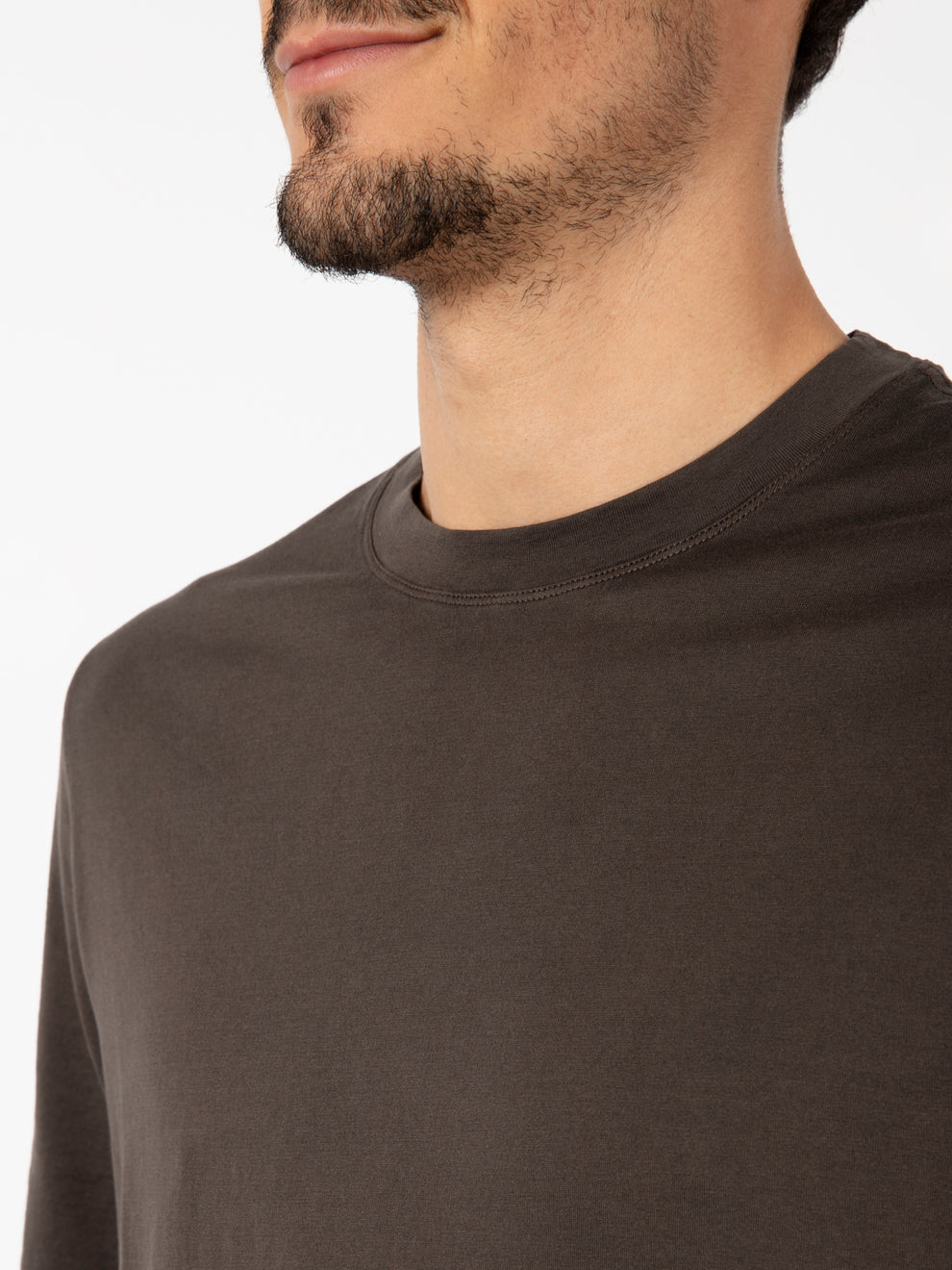 T-shirt Jervin cotone caffè