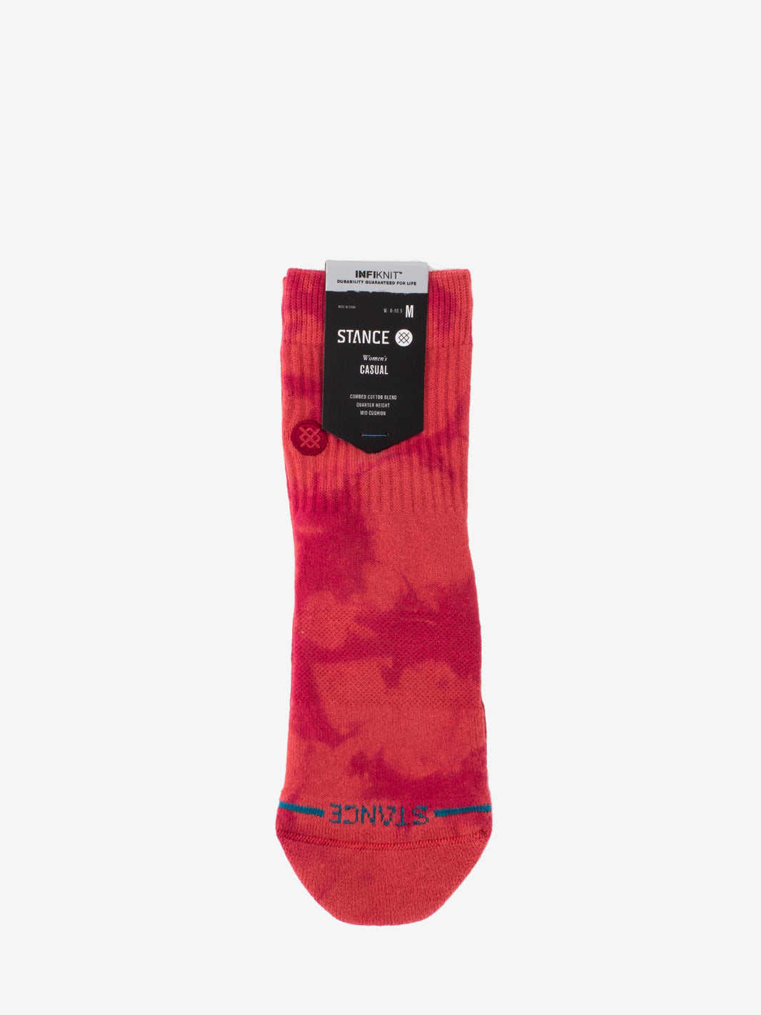 Dye Namic Quarter Red Socks
