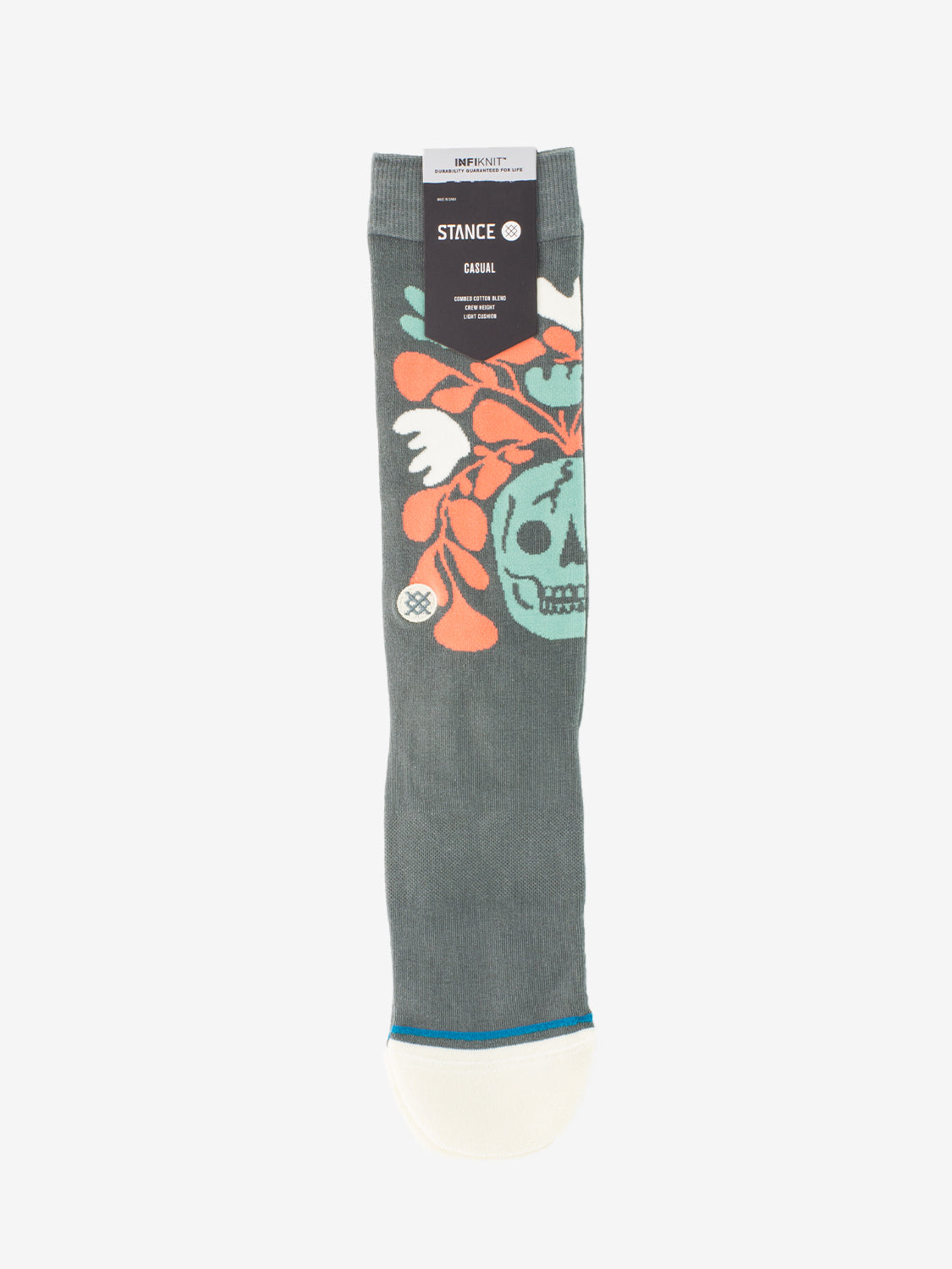 Skelly Nelly teal socks