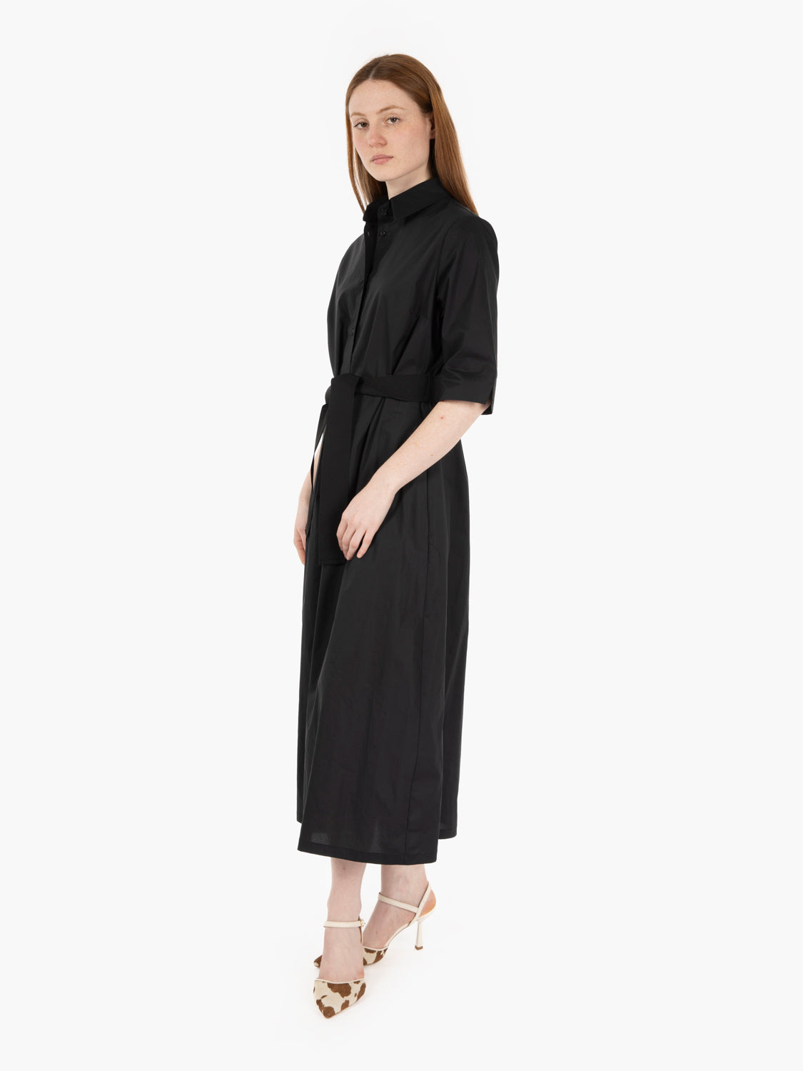 Black shirt dress