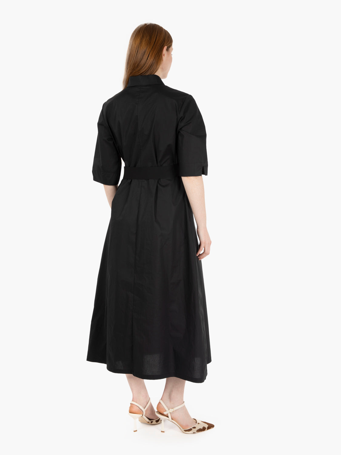 Black shirt dress