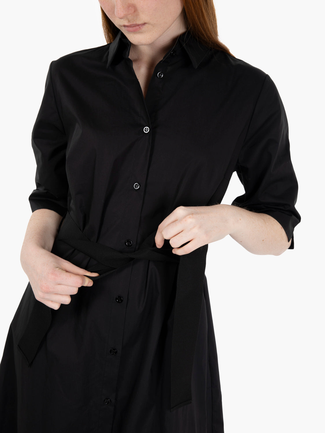 Black shirt dress
