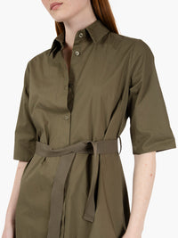 Green shirt dress