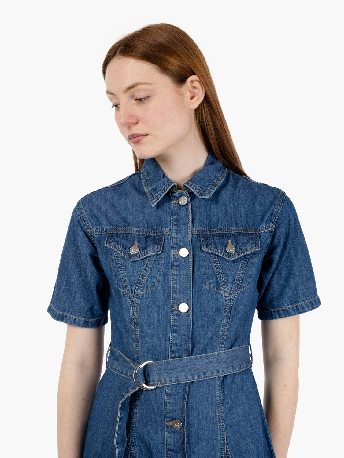 Abito in jeans blu medio