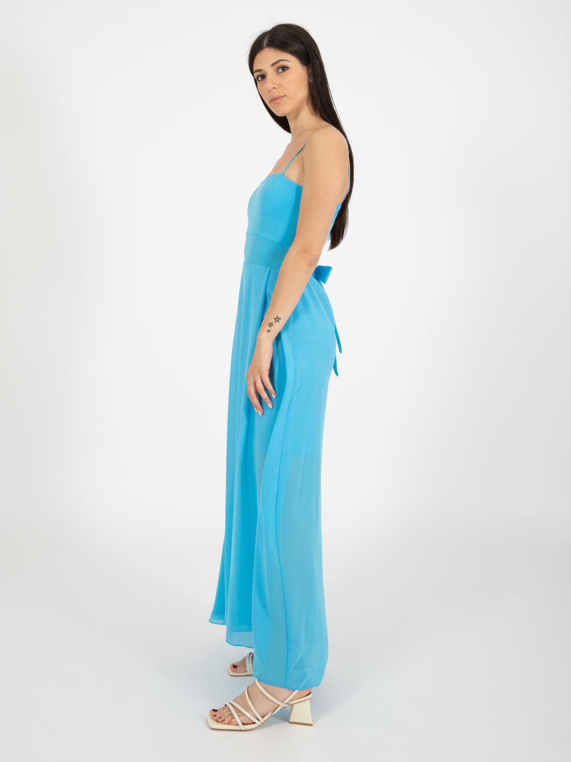 Long light blue dress