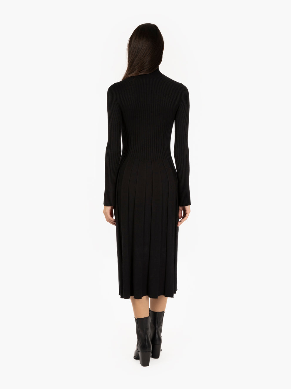 Abito lungo in maglia nero