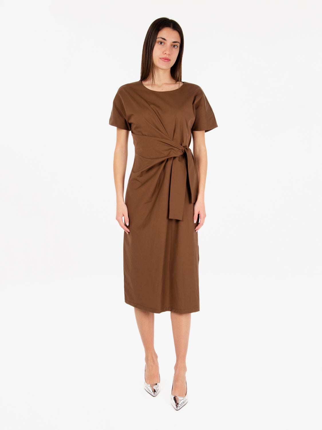 Cocoa crossover midi dress