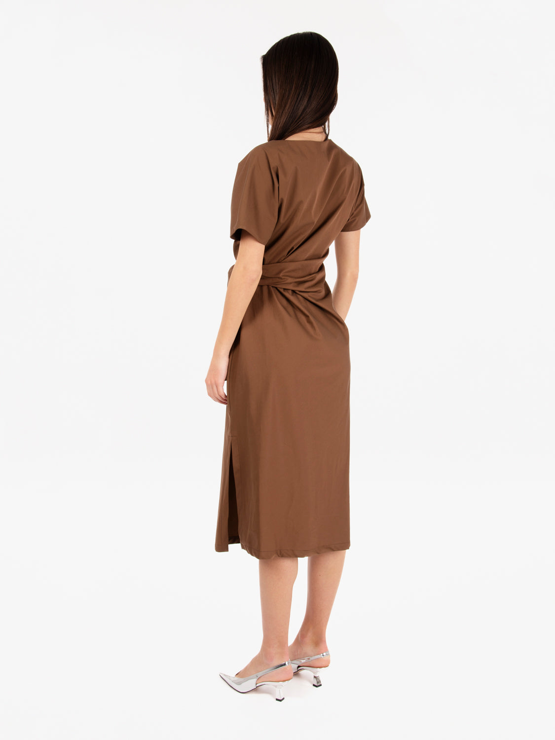 Cocoa crossover midi dress